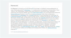 Desktop Screenshot of datensatz.de